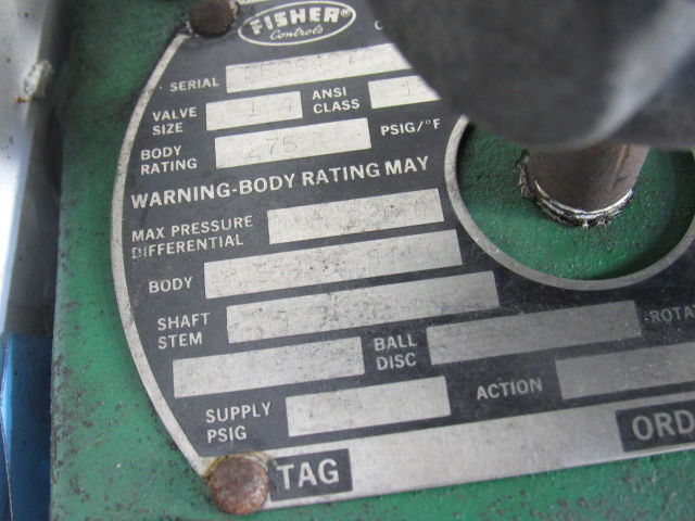 Fisher Type 7810 Size 14 Class 150 90° Rotation Disc Shut Off Valve W/ Actuator