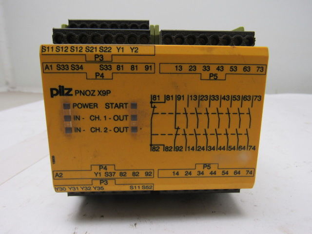 Pilz PNOZ X9P 777609 24 VDC 7 N/O 2 N/C 2SO Safety Relay Module