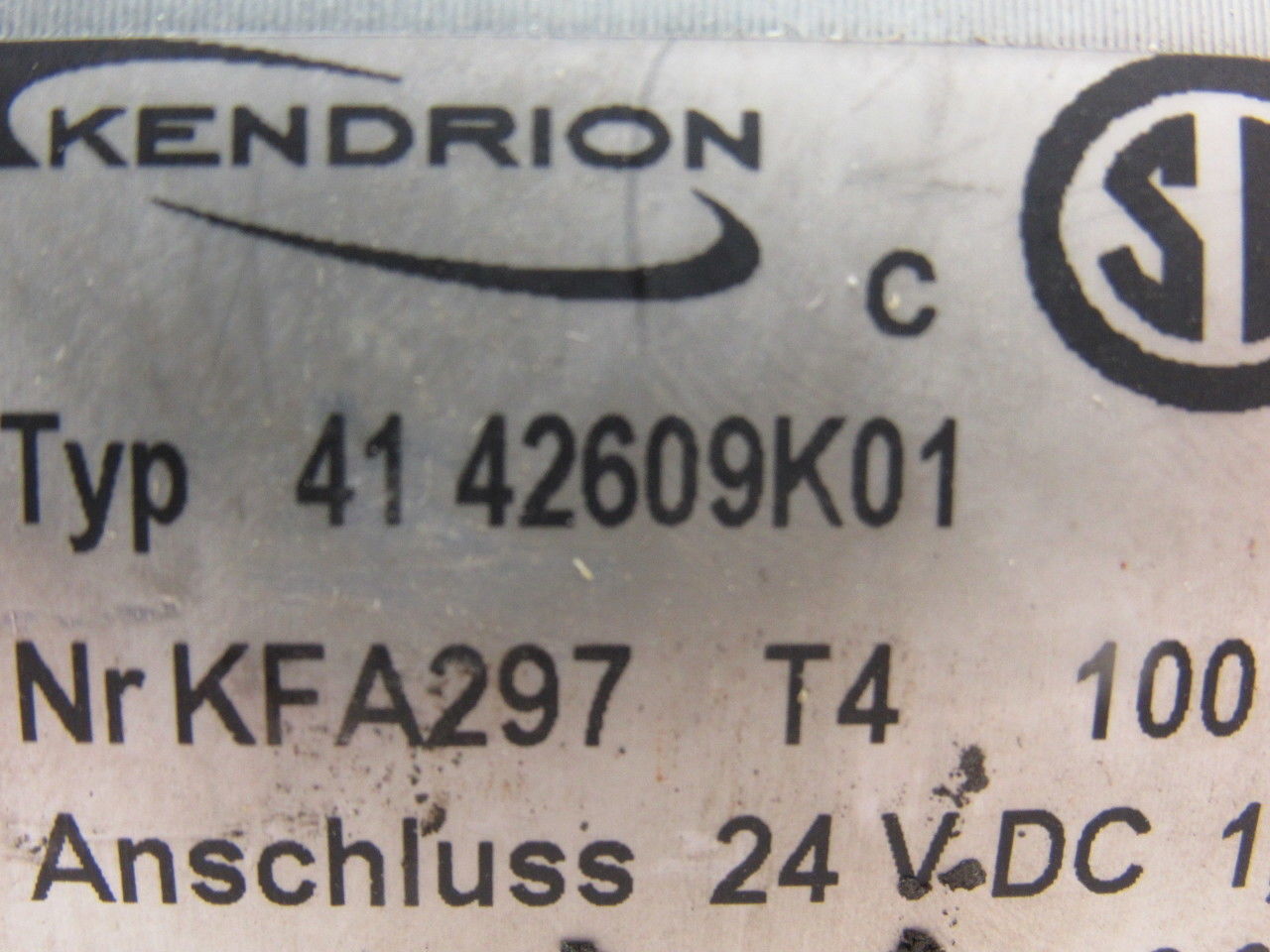 Kendron 41 42609K01 Solenoid Actuator 24VDC 1-18A