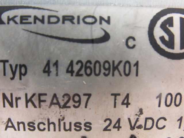Kendron 41 42609K01 Solenoid Actuator 24VDC 1-18A