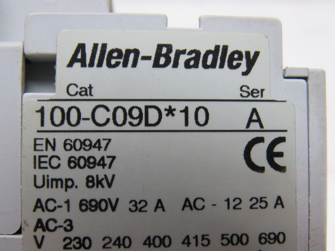 Allen Bradley 700-C09D*10 Ser A Contactor  24VDC Coil