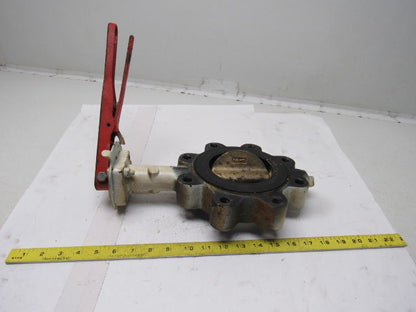 Stockham LG712-BS3-EM 4" Lug Type Butterfly Valve W/Manual Hand Lever Actuated