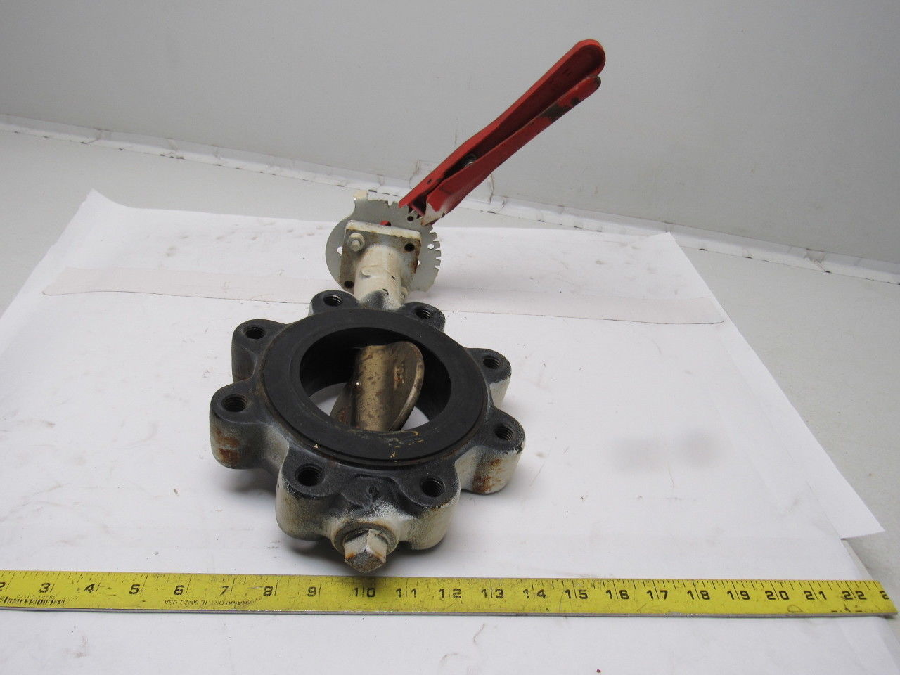 Stockham LG712-BS3-EM 4" Lug Type Butterfly Valve W/Manual Hand Lever Actuated