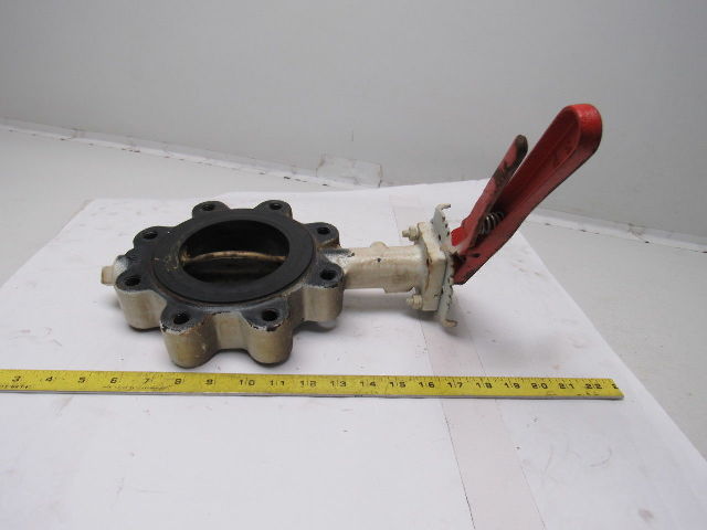 Stockham LG712-BS3-EM 4" Lug Type Butterfly Valve W/Manual Hand Lever Actuated