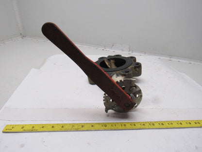 Stockham LG712-BS3-EM 4" Lug Type Butterfly Valve W/Manual Hand Lever Actuated
