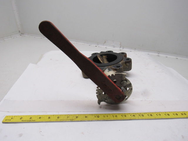Stockham LG712-BS3-EM 4" Lug Type Butterfly Valve W/Manual Hand Lever Actuated