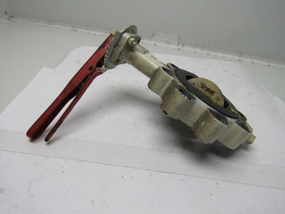 Stockham LG712-BS3-EM 4" Lug Type Butterfly Valve W/Manual Hand Lever Actuated