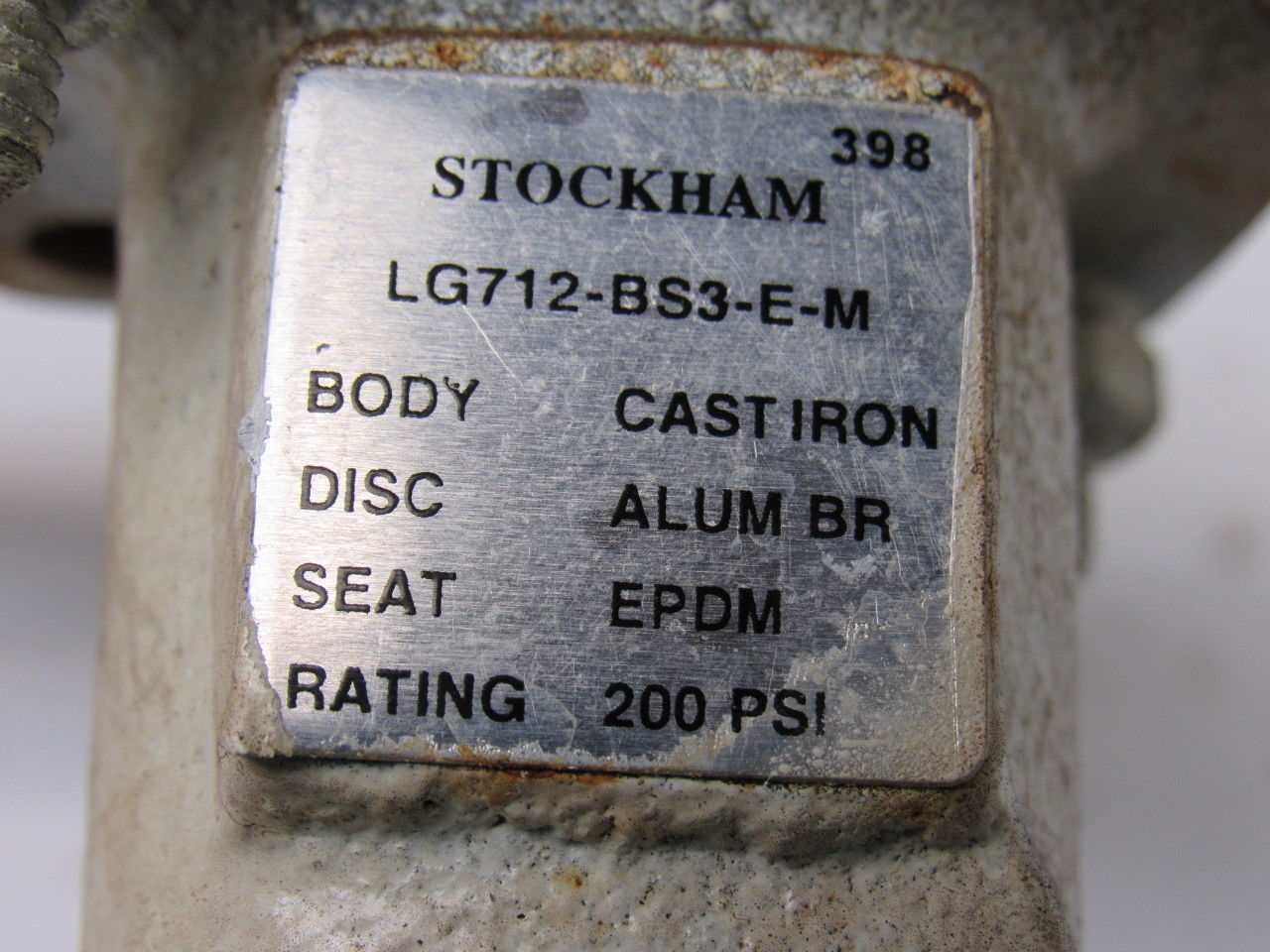 Stockham LG712-BS3-EM 4" Lug Type Butterfly Valve W/Manual Hand Lever Actuated