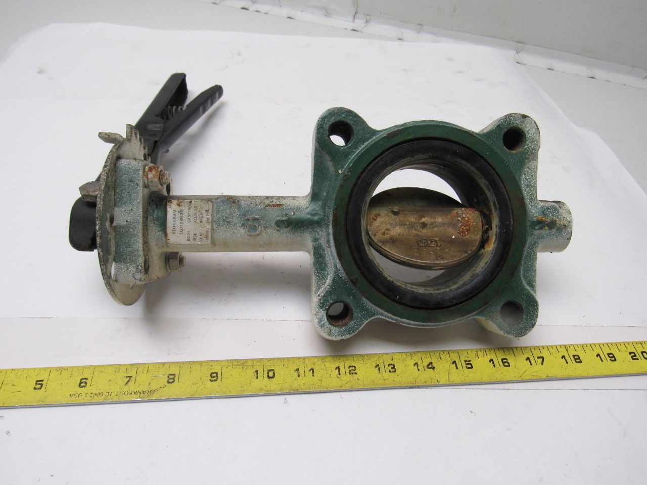 Stockham LG712-BS3-EM 3" Lug Type Butterfly Valve W/Manual Hand Lever Actuated