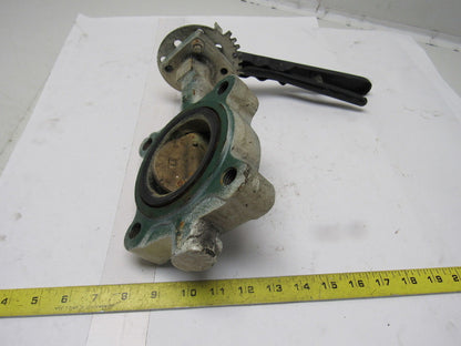 Stockham LG712-BS3-EM 3" Lug Type Butterfly Valve W/Manual Hand Lever Actuated