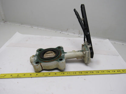 Stockham LG712-BS3-EM 2-1/2" Lug Type Butterfly Valve W/Hand Lever Actuated