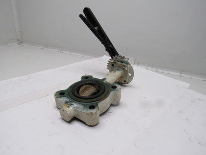 Stockham LG712-BS3-EM 2-1/2" Lug Type Butterfly Valve W/Hand Lever Actuated