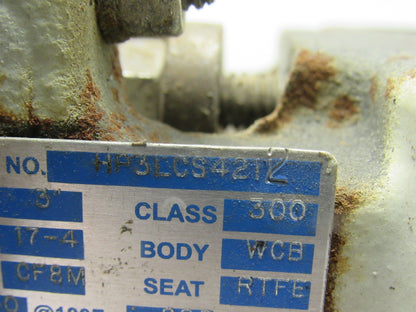 Milwaukee HP3LCS4211 3" Lug Type Butterfly Valve 740PSI Bad Seat