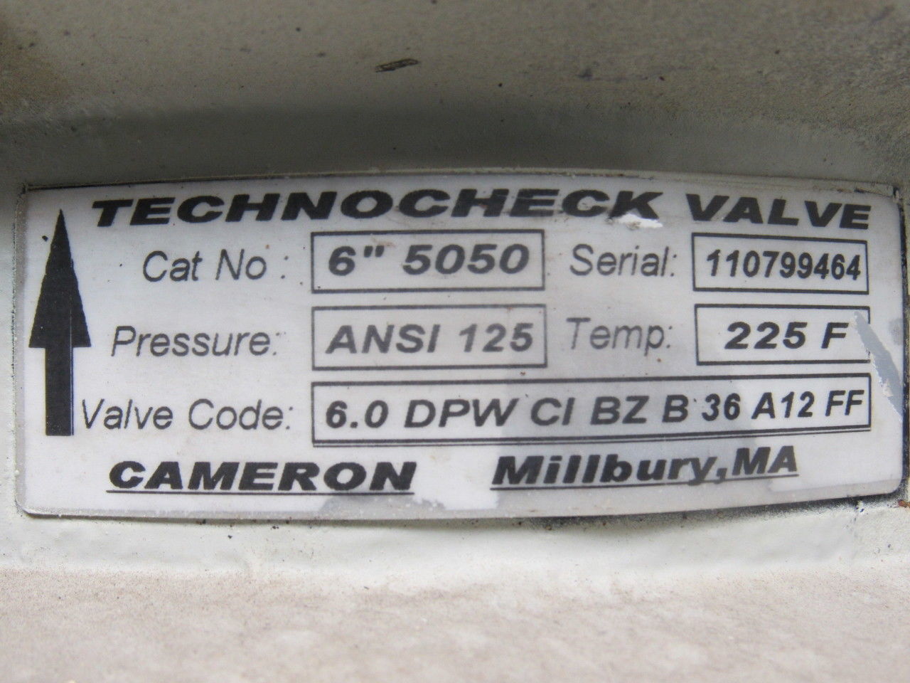 Technochyeck 6" 5050 Wafer Check Valve