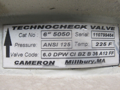 Technochyeck 6" 5050 Wafer Check Valve