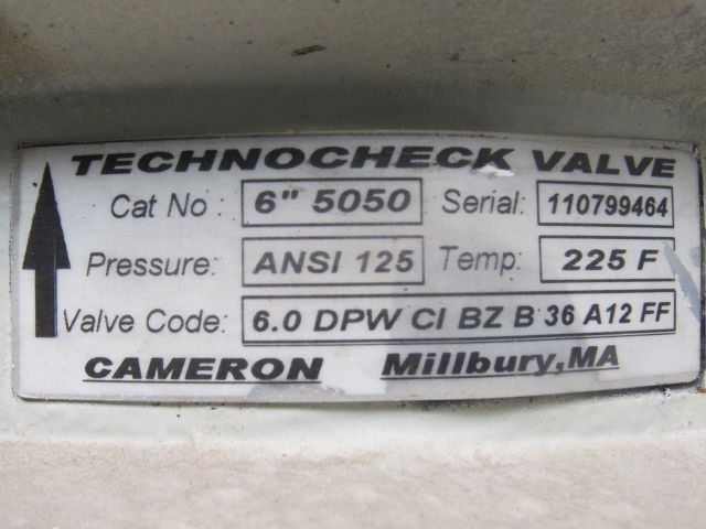 Technochyeck 6" 5050 Wafer Check Valve