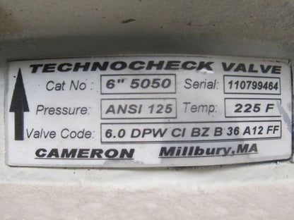 Technochyeck 6" 5050 Wafer Check Valve