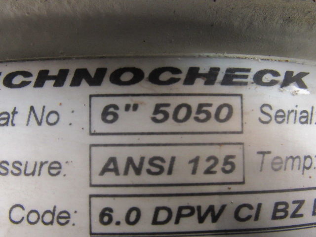 Technochyeck 6" 5050 Wafer Check Valve