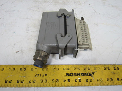 Harting HS12 24Pin 16A 380V Male Female Hinge Lock Cable Plug Ends