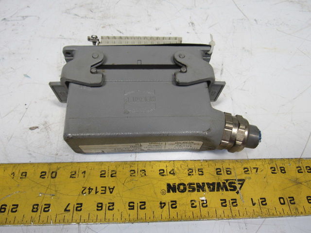 Harting HS12 24Pin 16A 380V Male Female Hinge Lock Cable Plug Ends