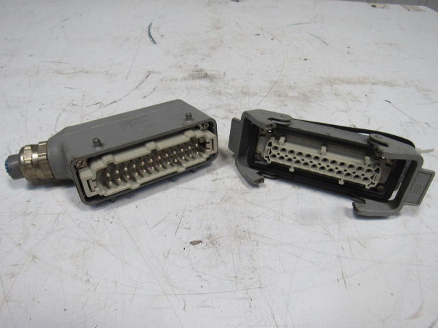 Harting HS12 24Pin 16A 380V Male Female Hinge Lock Cable Plug Ends