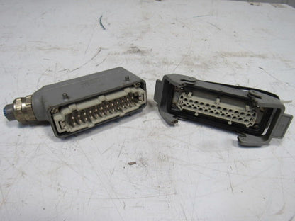 Harting HS12 24Pin 16A 380V Male Female Hinge Lock Cable Plug Ends