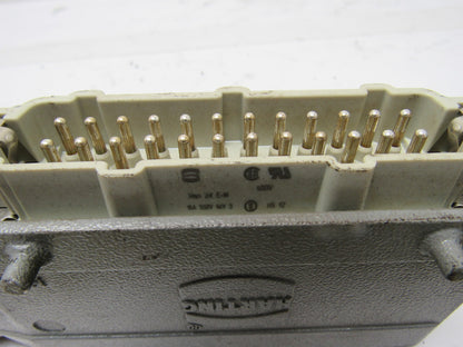 Harting HS12 24Pin 16A 380V Male Female Hinge Lock Cable Plug Ends W/Gasket