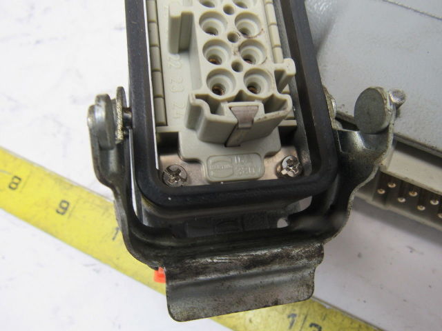 Harting HS12 24Pin 16A 380V Male Female Hinge Lock Cable Plug Ends W/Gasket