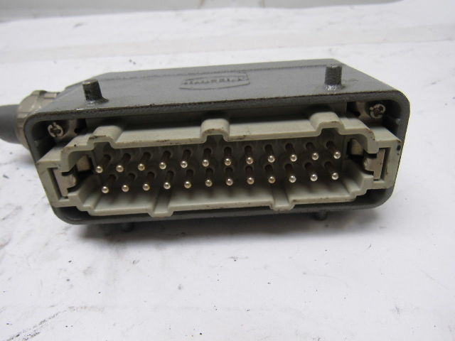 Harting HS12 24Pin 16A 380V Male Female Hinge Lock Cable Plug Ends W/Gasket