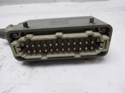 Harting HS12 24Pin 16A 380V Male Female Hinge Lock Cable Plug Ends W/Gasket