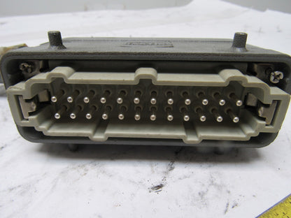 Harting HS12 24Pin 16A 380V Male Female Hinge Lock Cable Plug Ends no Gasket