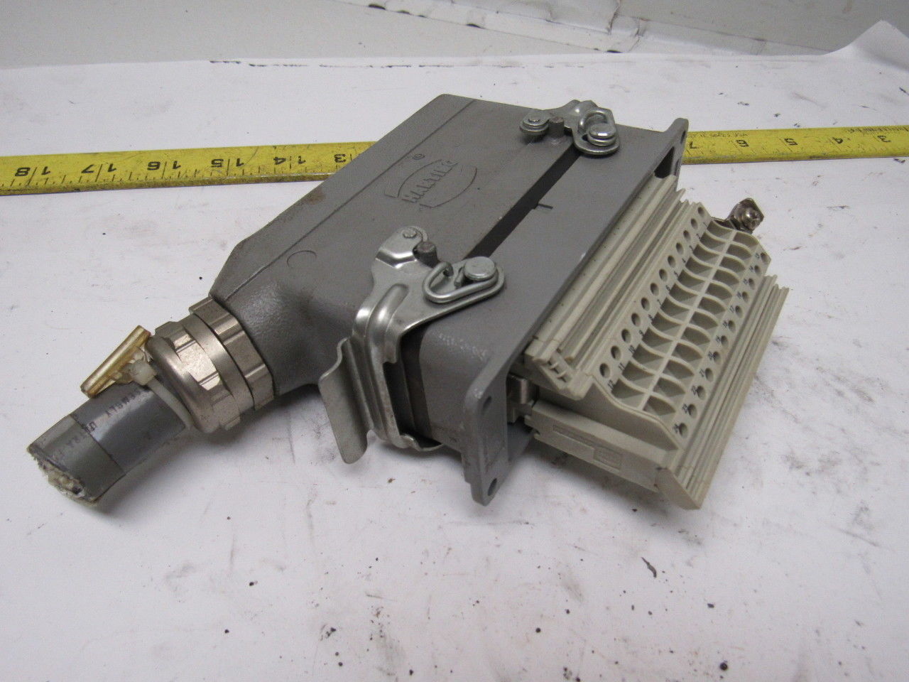 Harting HS12 24Pin 16A 380V Male Female Hinge Lock Cable Plug Ends no Gasket