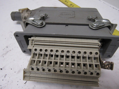 Harting HS12 24Pin 16A 380V Male Female Hinge Lock Cable Plug Ends no Gasket