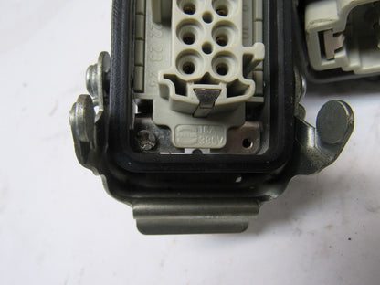 Harting HS12 24Pin 16A 380V Male Female Hinge Lock Cable Plug Ends no Gasket