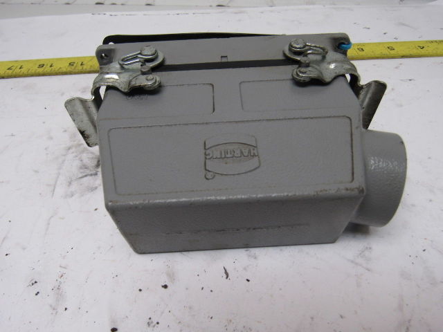 Harting HS12 24Pin 16A 380V Male Female Hinge Lock Cable Plug Ends W/Gasket