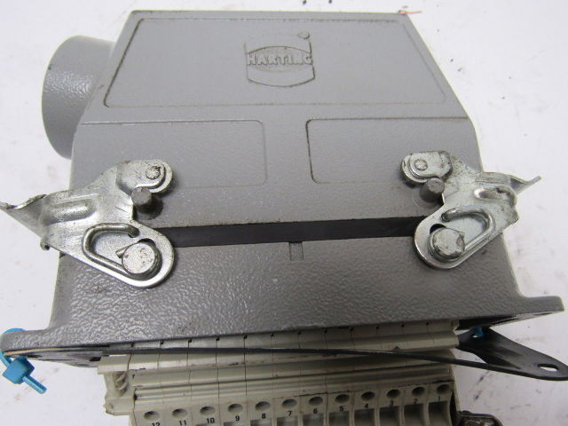 Harting HS12 24Pin 16A 380V Male Female Hinge Lock Cable Plug Ends W/Gasket