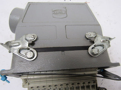 Harting HS12 24Pin 16A 380V Male Female Hinge Lock Cable Plug Ends W/Gasket