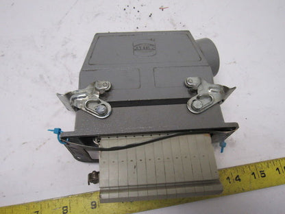 Harting HS12 24Pin 16A 380V Male Female Hinge Lock Cable Plug Ends W/Gasket