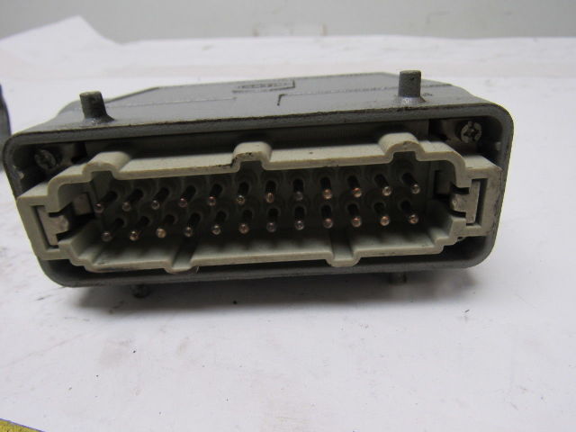 Harting HS12 24Pin 16A 380V Male Female Hinge Lock Cable Plug Ends W/Gasket