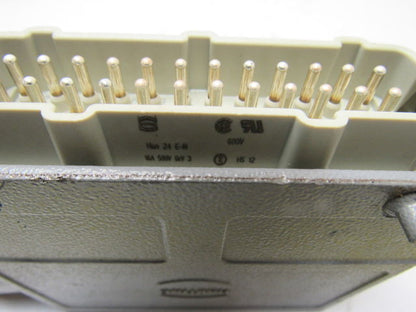 Harting HS12 24Pin 16A 380V Male Female Hinge Lock Cable Plug Ends W/Gasket