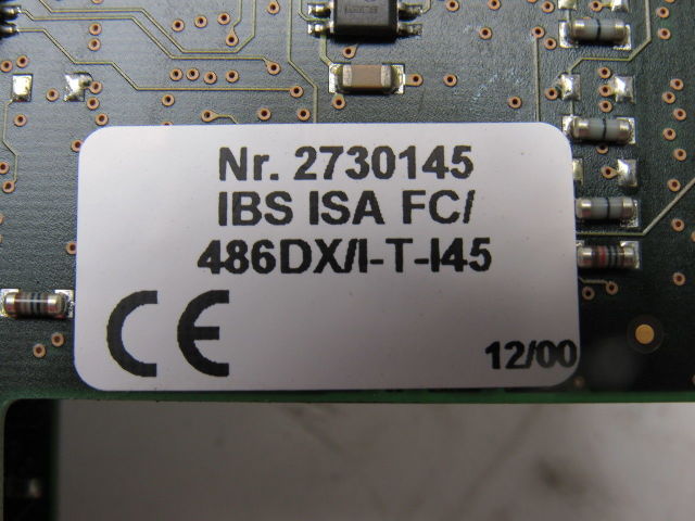 Phoenix Contact 2730145 IBS ISA FC/486DX/I-T-I45 Circuit Board Card
