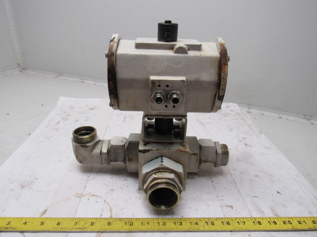 DMIC BV3D-1500BA-1113DAEH3 3000PSI 3Way Hydraulic Actuated 1-1/2" Ball Valve