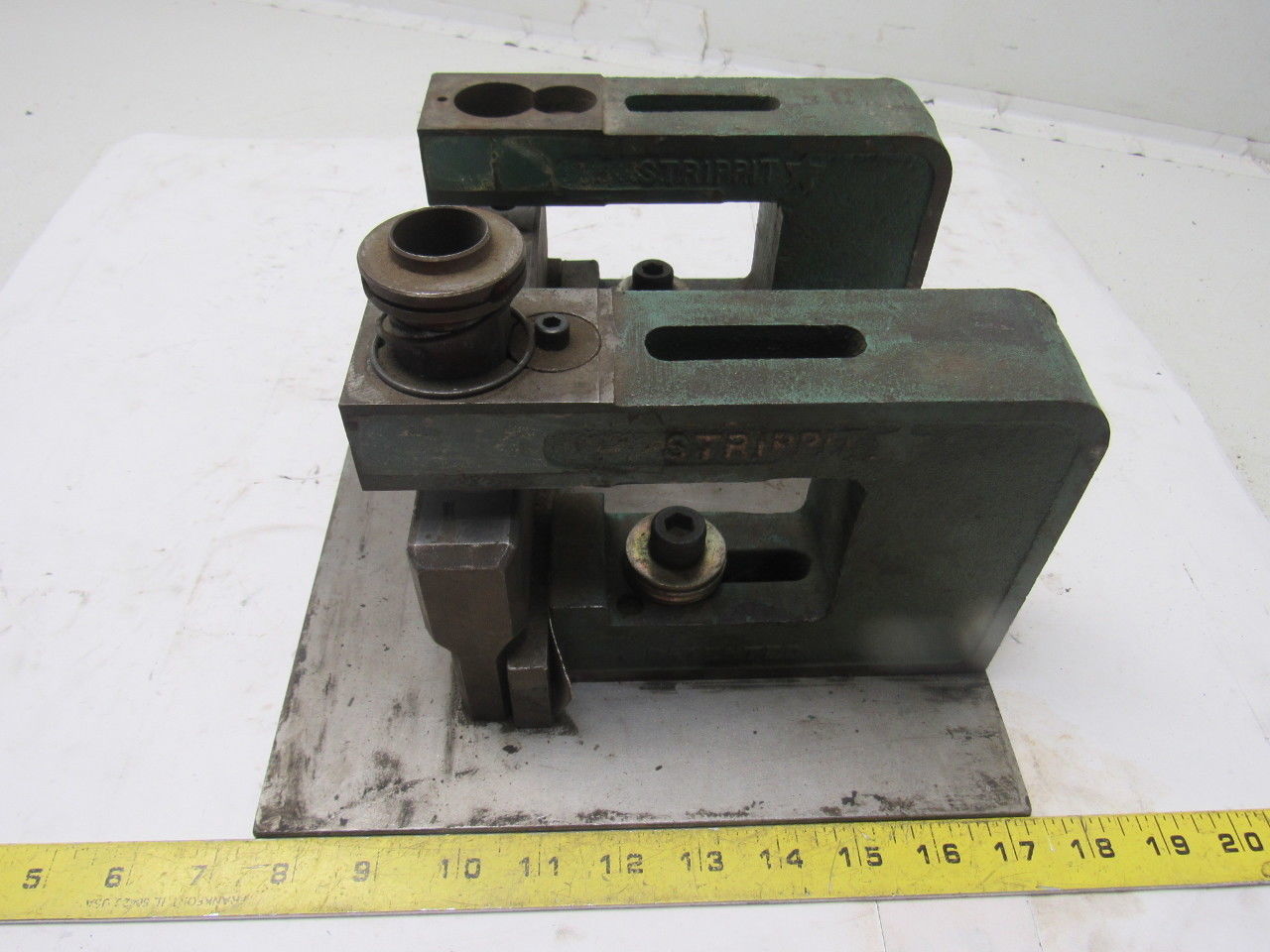 Strippit 4CJ2 C-Frame Punch Press Bench Mount 2 Units Mounted To Plate