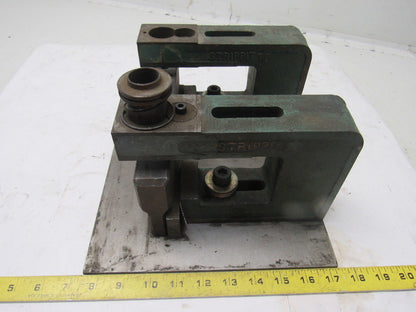 Strippit 4CJ2 C-Frame Punch Press Bench Mount 2 Units Mounted To Plate