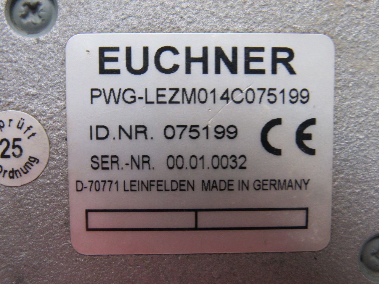 Euchner PWG-LEZM014C075199 NR. 075199 Rotary Encoder