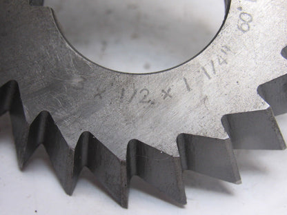 Detroit 3" x  1/2" x 1-1/4" Arbor Slitting Grooving Blade HSS 60° Left Hand