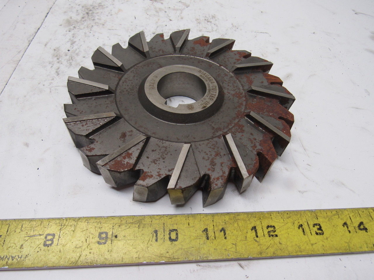 Niagara 6" x 7/8" x 1-1/4" Staggered Teeth Cross Cut Side Mill Slitting Blade