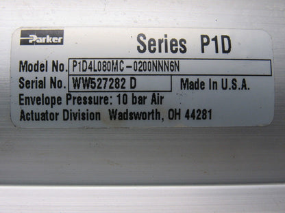 Parker P1D4L080MC-0200NNN6N Rod Lock Pneumatic Air Cylinder 80mmBore 200mmStroke
