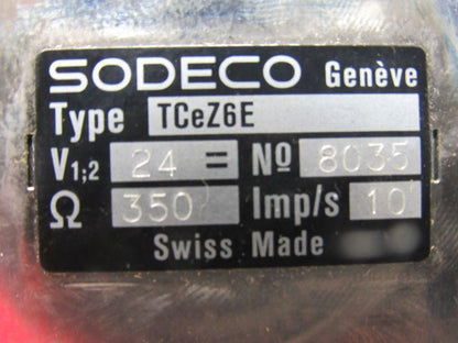 Sodeco TCeZ6E 24V 350 Ohms Imp/S 10 Analog Impulse Counter