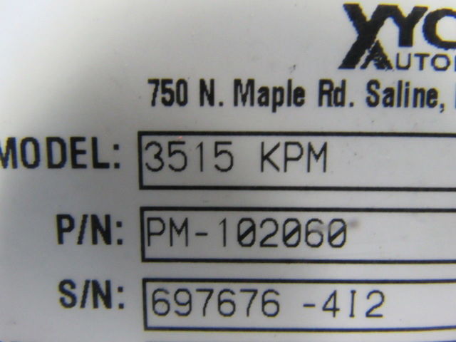 Xycom Automation 3512-A1A114103500U Model 3512 KPM Operator Interface Panel